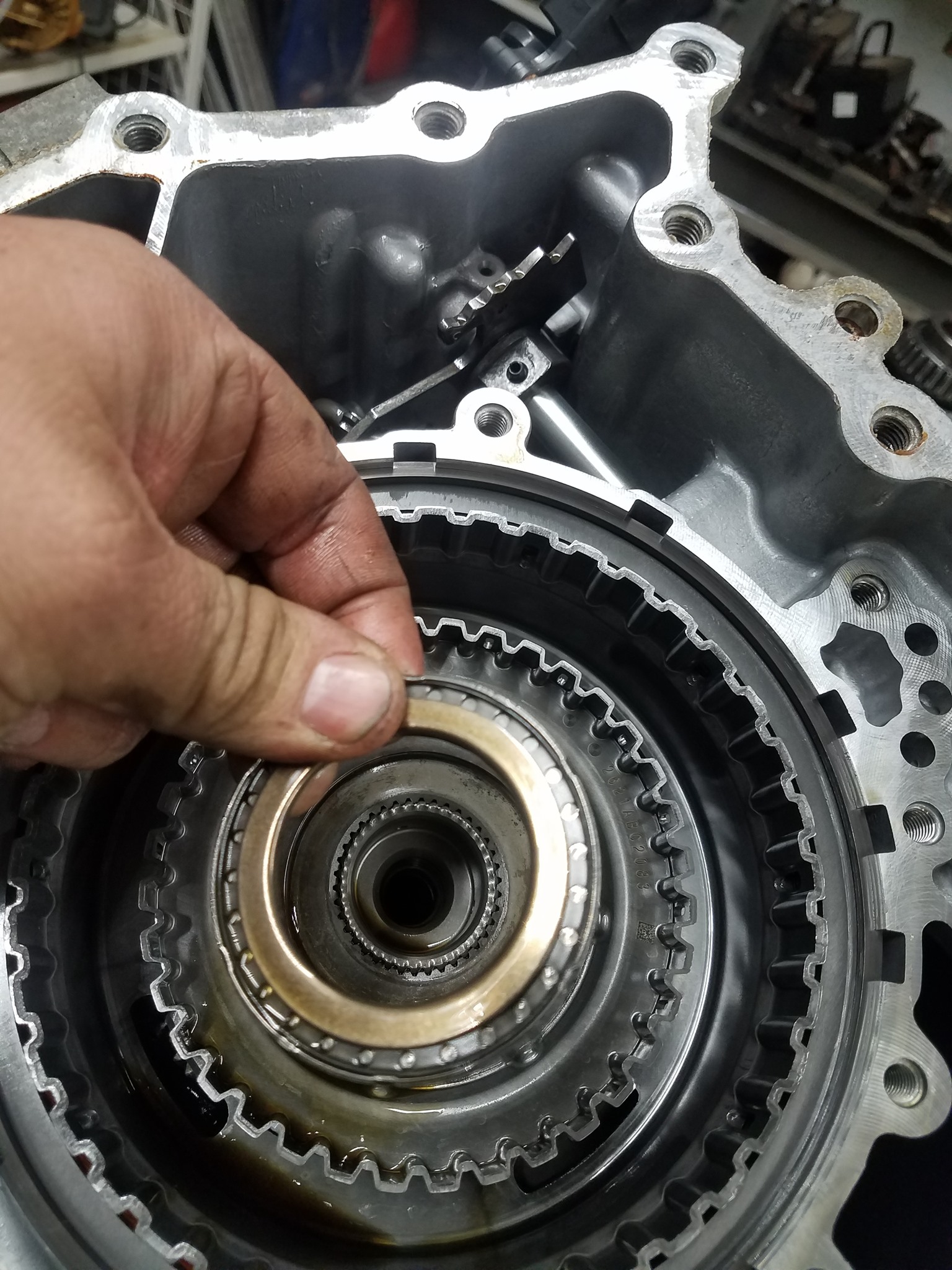 Pulley and belt close-up